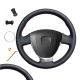 Custom DIY Black Leather Hand Sewing Steering Wheel Cover for Lada Priora 2013-2018 for Lada Kalina 2 2013-2018