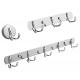 Mirror Chrome Silver Stainless Steel Hat And Coat Hooks Wall Mounted With 8 Hooks