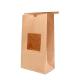 8 Color Flexo Printing Brown Kraft Food Bags With Strong Bottom Clear Window