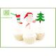 Flower Bakery Cake Decoration Toppers With Logo Printed Environmentally Friendly