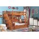 solid wood bunk bed with ladder cabinet