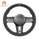 Custom Soft Embossed Athsuede Steering Wheel Cover for CX-3 Mazda 3 Axela 2019-2023