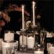 Clear Crystal Taper Wedding Candle Holder Wedding Table Decoration 3pcs Set 29CM