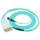 High Speed OM3 Fiber Optical MTP Trunk Cable MPO Patch Cord 12 Cores