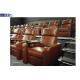 Contemporary Theater Seating Black Leather Soft Upholstery Recliner For Softness And Durability
