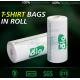 PBAT+PLA 100% compostable bio degradable vest shopping bags, Carrier Small