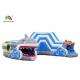 Indoor 6.5x5.5m Blue Shark Inflatable Bounce Obstacle Course