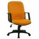 Ginger Yellow Stationary Cloth Desk Chair , Fabric Upholstered Office Chair On Wheels