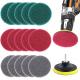 Bathroom 16Pcs Power Scrubber Drill Brush Kit With 4 Inch Disc Pad Holder