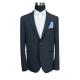 Spring And Autumn Mens Slim Fit Suit Blazer Navy Business Long Sleeves