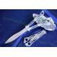spider B01P silver steel butterfly pocket knives