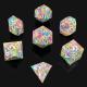 Rainbow Grain Resin Dice DND Board Game COC Running Group TRPG Polyhedron D20