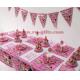Minnie Mouse Kids Birthday Party Decoration Set Party Supplies cup plate banner hat straw loot bag fork