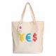 Reusable Durable White Canvas Screen Printed Tote Bags Customized
