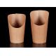 Single Wall Takeaway Food Packaging Brown Paper Corn Bevel Connection Cups For