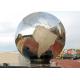 Sphere Stainless Steel Globe Map Sculpture Outdoor Decorative Customized