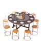 Classic Round Foldable Dinning Table with Storage Contemporary Dining Room Furniture