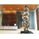 Hotel Decoration Stainless Steel Sculpture Large Ornaments Abstract Style