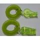 Customer OEM Transparent Green Safety Wrist Whistle Coil Key Holder