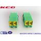 Green Fiber Optic Adapter LC APC Shutter PC Material Low Insertion Loss