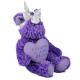 Purple Animated Plush Christmas Toys With Big Heart High Durability