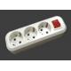 3500W 220V - 250V Electric Extension Cord 3 Outlets ABS Material With Switch