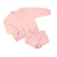 Children'S Outfit Sets Kids Round Neck Tops Shorts Casual Tracksuit Sets