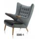 modern home upholstered chaise chair with ottoman