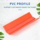 ISO9001 Hotel Ecycled Plastic Profiles Red Black Pvc Molding Profiles
