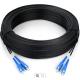 OEM 100m FTTH Drop Cable With LC SC FC ST Connector Outdoor Armored