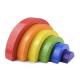 Seven Color 13.5cm Wooden Rainbow Stacker Toy Jengle Arched