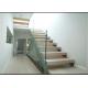 Prefabricated Straight Flight Staircase Luxury Modern Style ANSIZ97.1 Approved