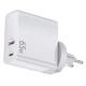 65W PD QC3.0 QC4.0 Dual USB Type C Charger EU Plug For IPhone X 8 Plus Note 9