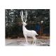 Outdoor White Color Animal Statue Fiberglass Deer Sculpture