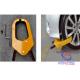Manual steering portable vehicle wheel clamps for illegal parking