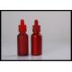 Mini Essential Oil Glass Bottles Red Frosted Screen Printing Logol Childproof Caps