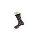 Slip Resistant Black 3D Printed Socks With Long White Gloss Elasticity