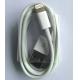 White Round USB2.0 AM Cable to 8P Lightning for Iphone5/5C/5S
