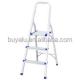 Sustainable Aluminum Folding Ladder 3 Steps In Silver Anodized