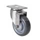 110mm Diameter Stainless Steel Plate Swivel PU Caster S5414-75 with Customized Request