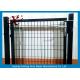 Black Powders Sparyed Coating Welded Wire Fence Gate With Square Post