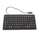 IP65 81 Keys Thin Black Silicone Rubber Keyboard  , 222.0mm X 100mm X 9.1mm Size