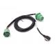 Deutsch 9 Pin J1939 Female to HD15 Pin Female and Amphenol Threaded J1939 Male Splitter Y Cable