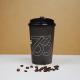 Customized printing logo eco-friendly hot tea coffee with lid paper cup