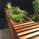 Outdoor Landscaping Metal Trough Rectangular Corten Steel Planter Bench