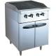 Stainless Steel 380V Gas Lava Rock Grill With Cabinet 12KW For Kitchen Equipments