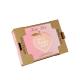 Recyclable Pink E Flute Corrugated Box Foil Hot Stamping Logo Fruit Packaging