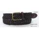 PU / Wax Rope Ladies Braided Belts For Women With Antic Brass Buckle & PU Tip