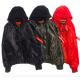 Windproof Mens Winter Bomber Coats , Plus Size Black Nylon Bomber Jacket