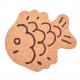 ISO9001 Engraved Cork Fish Shaped Coasters Eco Heat Resistant
